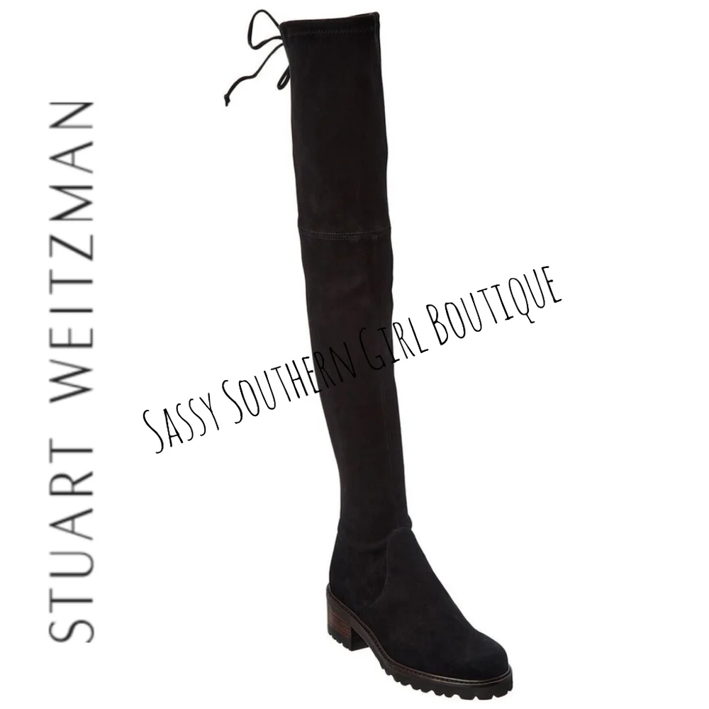 🆕⭐ Stuart Weitzman black suede over the knee boots